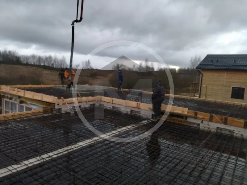 Перекрытие монолитное для одноэтажного жилого дома в пос. Раков