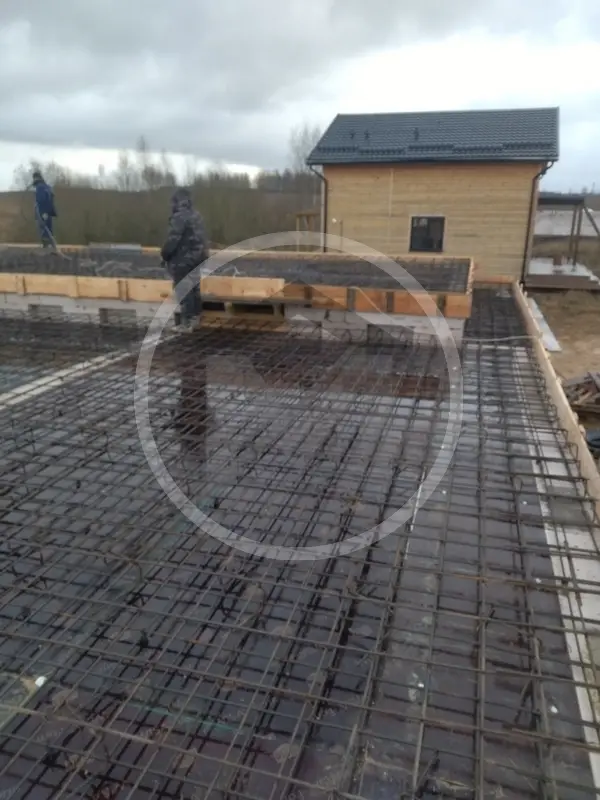 Перекрытие монолитное для одноэтажного жилого дома в пос. Раков