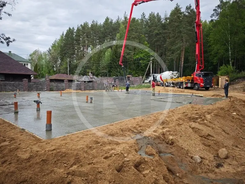 Плита фундаментная ребристая в д. Околица